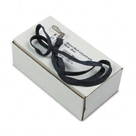 Workstationpro Neck Lanyard for Badges  J-Hook Style  36    Blue  24 per Box TH887014